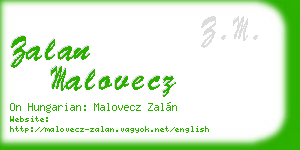 zalan malovecz business card